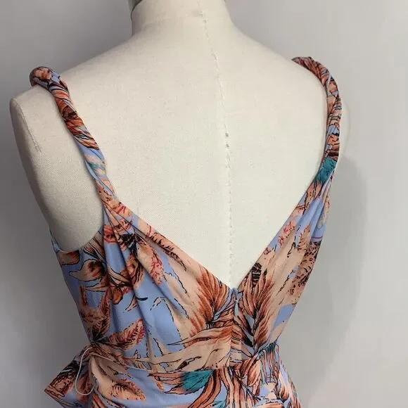 Sam Edelman NWT blue tropical print maxi dress - Picture 9 of 14